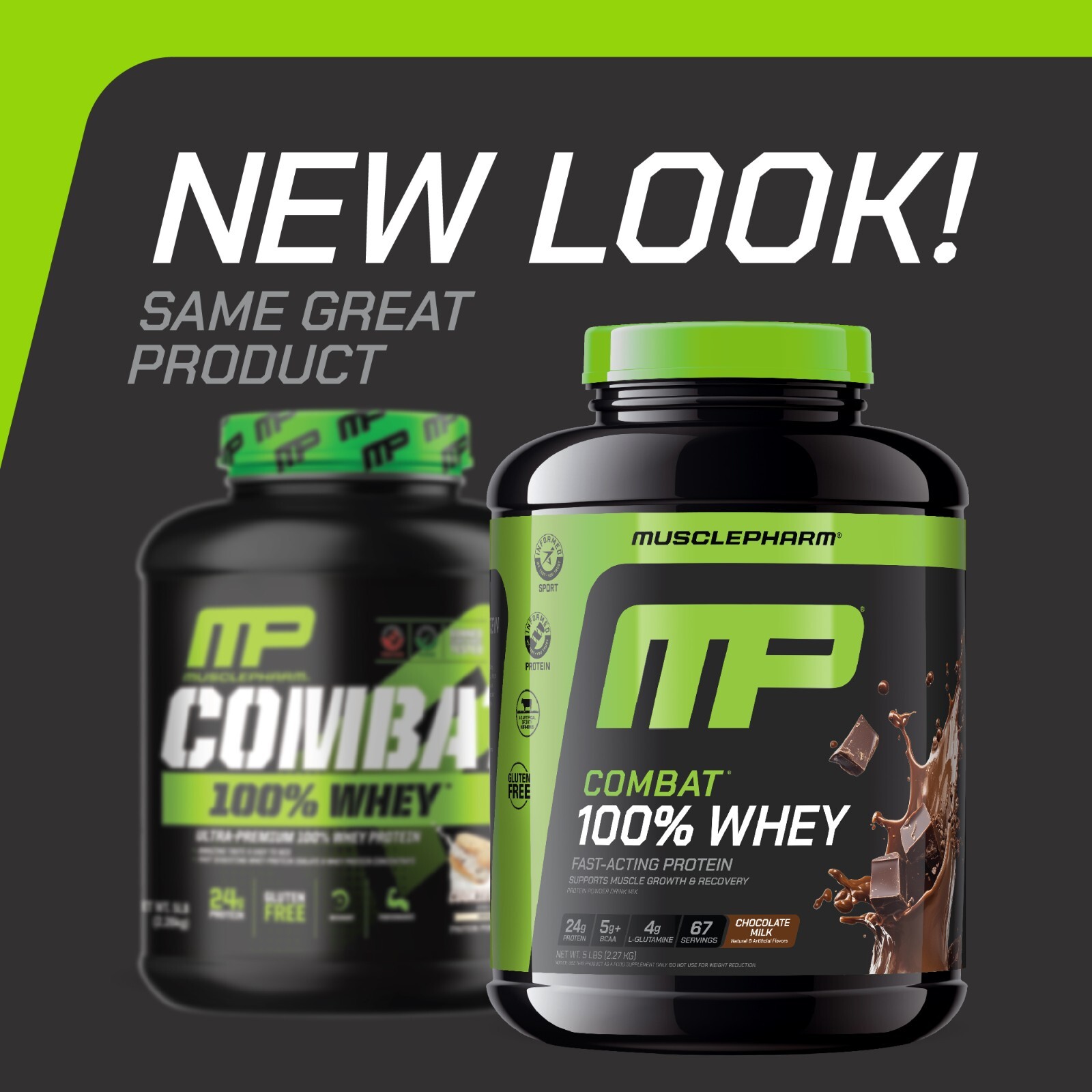 MusclePharm Combat 100% Whey Protein Powder – 5 lb, 70 Servings, Chocolate Milk