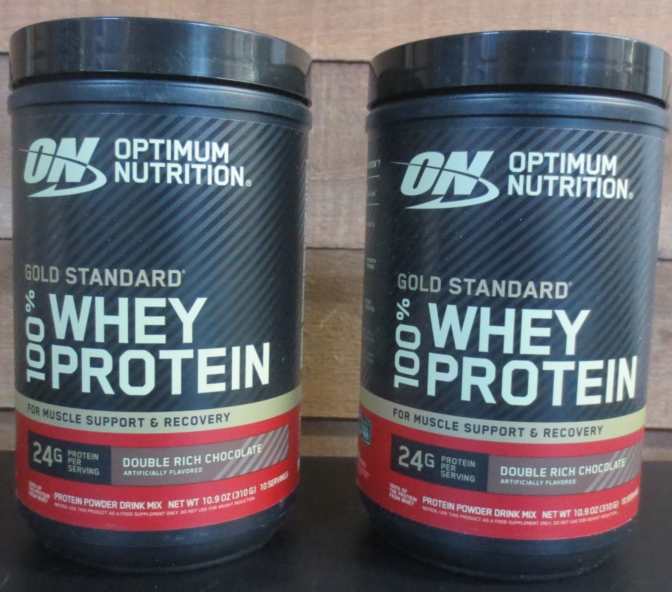 Optimum Nutrition Gold Standard Whey Protein Powder, Double Rich Chocolate 2 pk