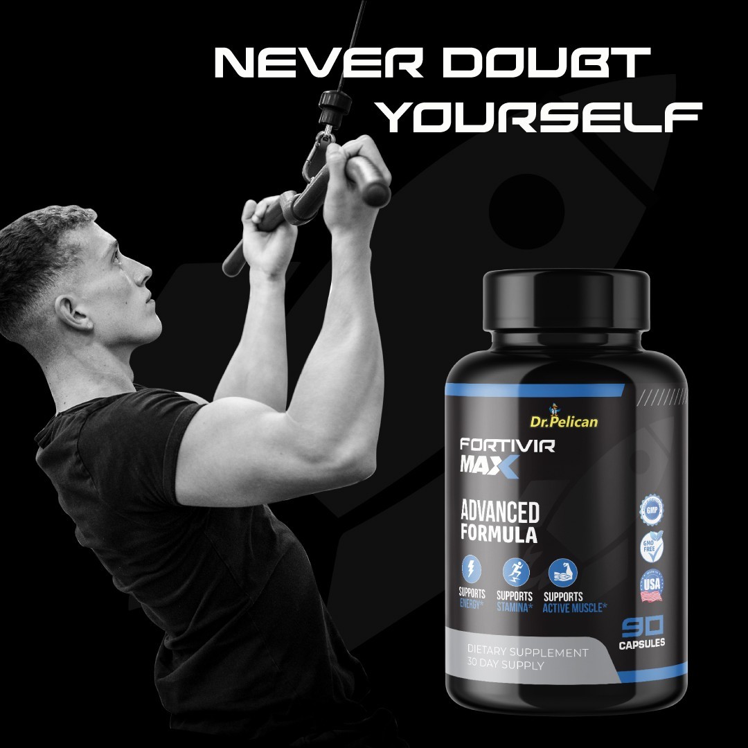 Fortivir Max- Bodybuilding & Men’s Health Support- 4 Bottles- 360 Capsules