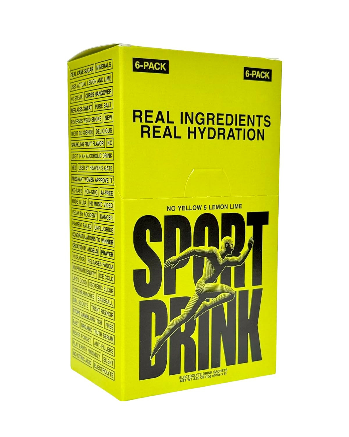 Electrolyte Powder, No Yellow 5 Lemon Lime, 6 Stickpacks, Baja Gold™ Mineral Sea