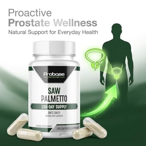 Probase Nutrition Saw Palmetto Support for Prostate and 100 Count (Pack of 1)