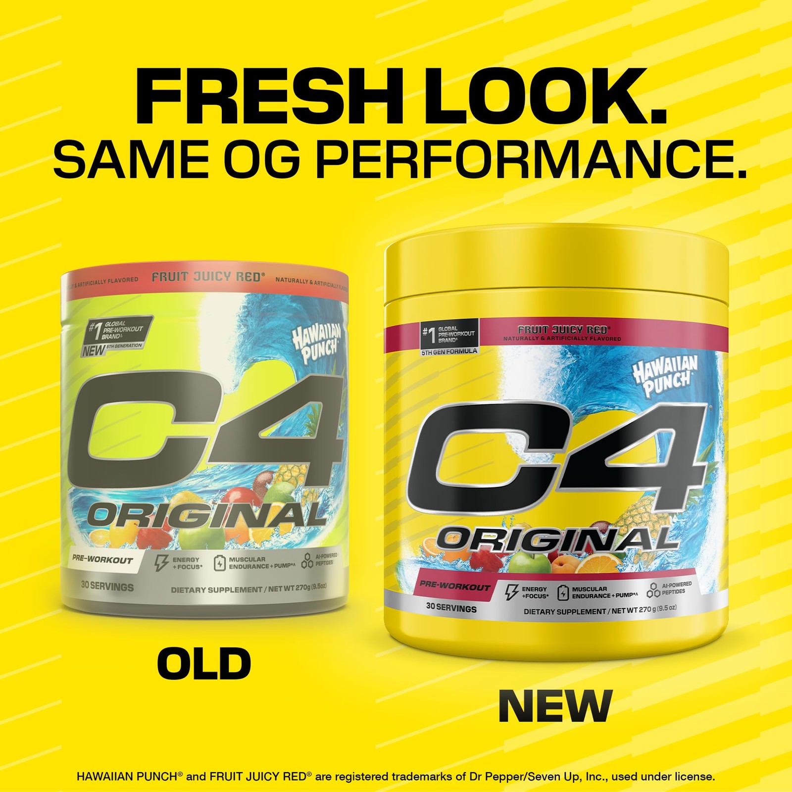 C4 Original Hawaiian Punch Pre-Workout – 9.5 Ounce (Pack of 1), No Color