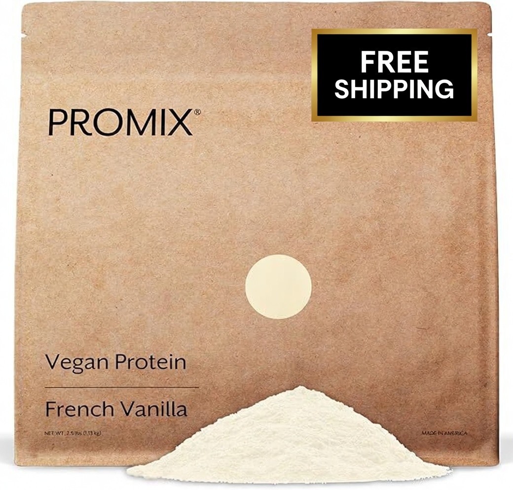 Promix Vegan Protein Powder French Vanilla 2.5lb – 25g Pea Protein + B12