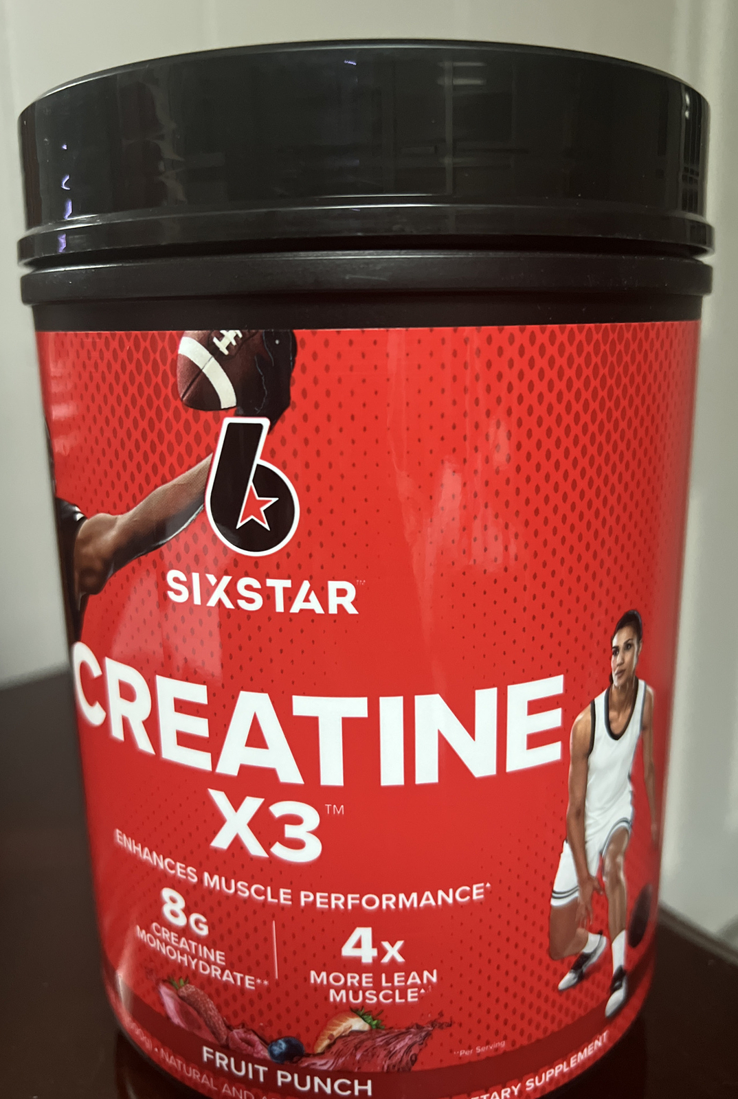 Six Star Creatine X3 Enhances Muscles & Strength, Fruit Punch – 2.18 lbs.