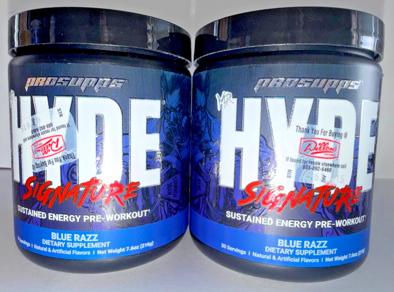 2 ProSupps Mr. Hyde Signature Pre-Workout Powder Blue Razz 14.7 oz