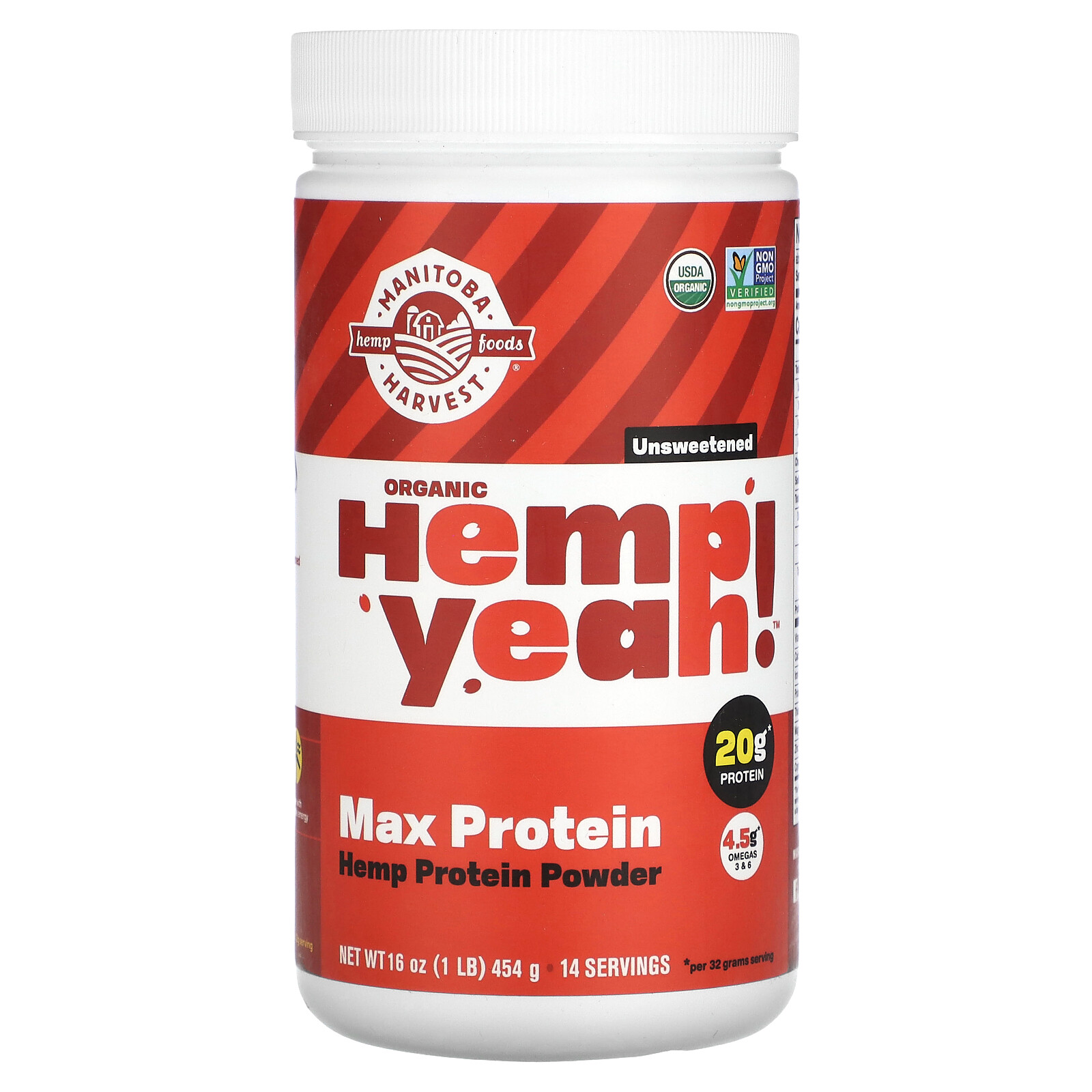 Manitoba Harvest Hemp Pro 70 1 lb 454 g Kosher, Non-GMO, Vegan