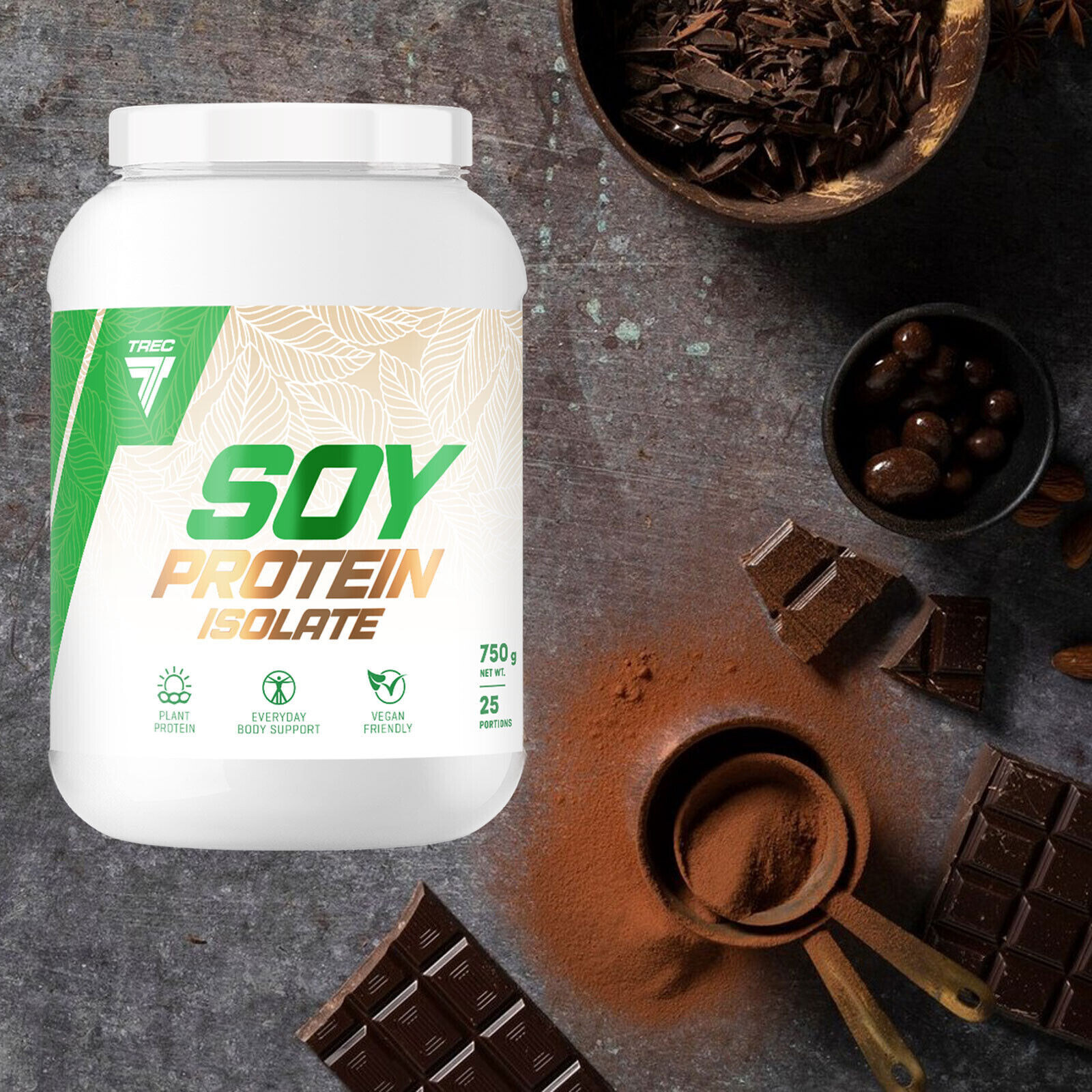 SOY PROTEIN ISOLATE 750 g – 1.65 lb – Vegan – muscle building, recovery, amino