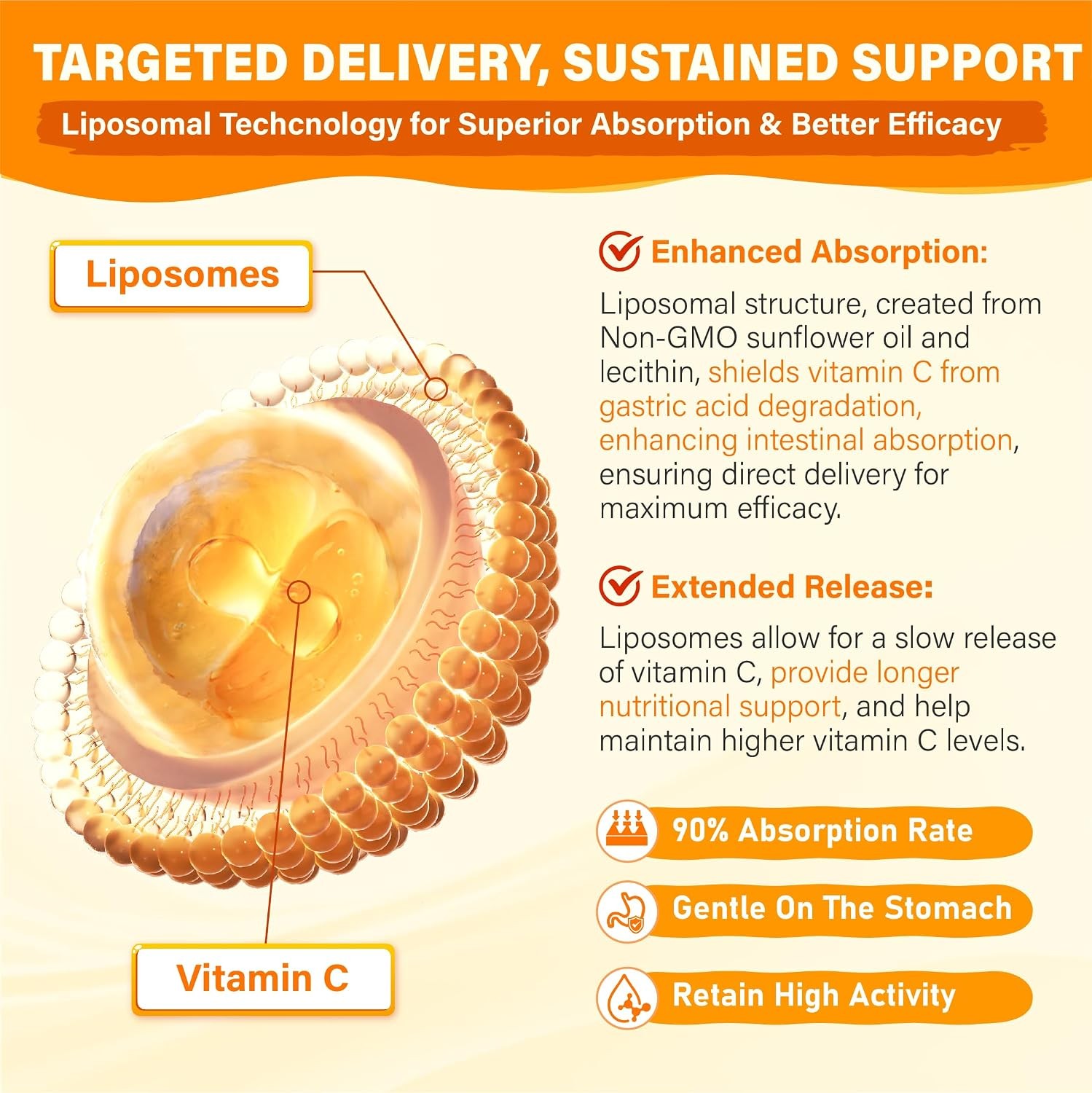 Liposomal Vitamin C Gummies 1000mg for Adults: Vitamin C Chewable Gummy with Zin
