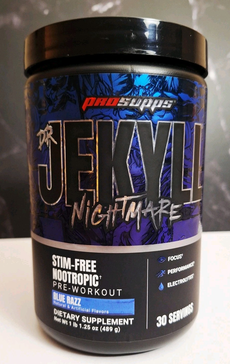ProSupps Jekyll Nightmare Stim-Free Preworkout, Nootropics, 30 Serv, 07/2027✨️