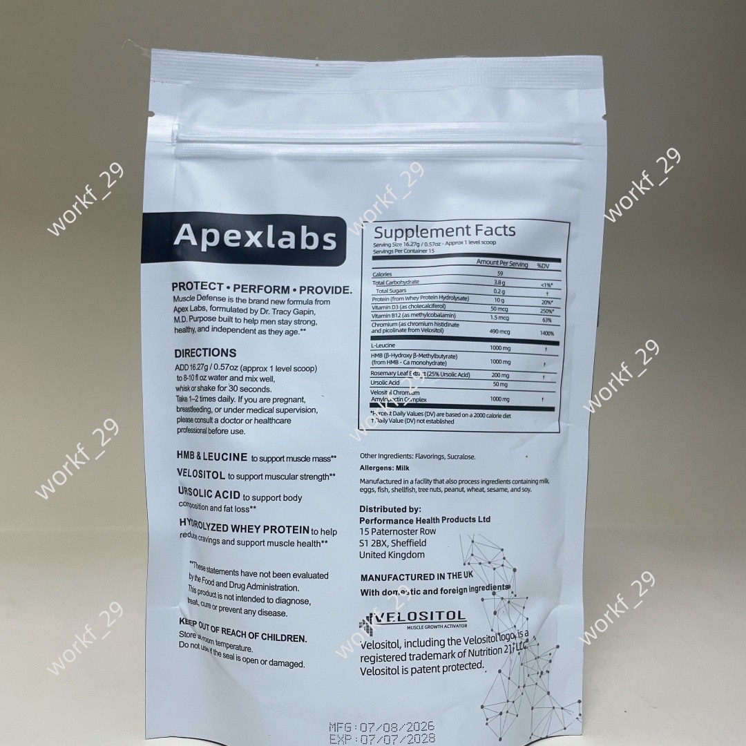 Apex Labs Muscle Defense Dietary Supplement, Vanilla 8.57 oz 1-3 pack