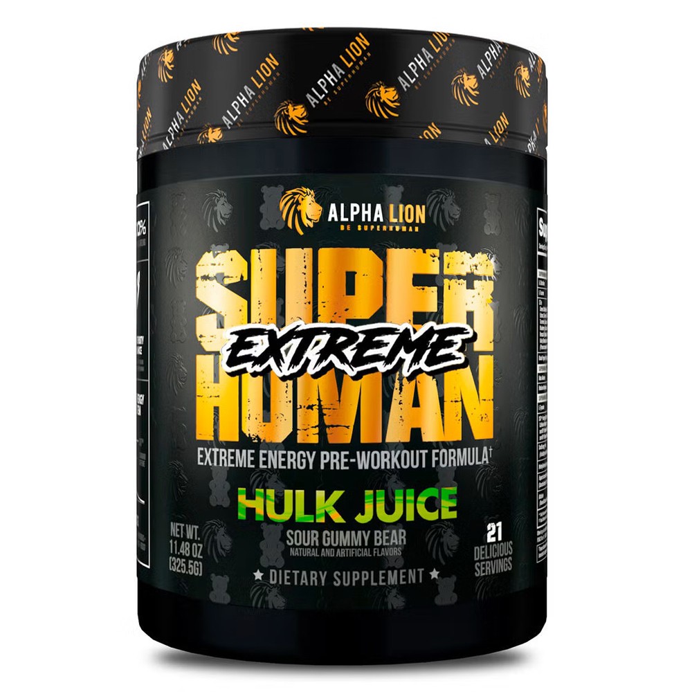 Alpha Lion Superhuman Extreme – Extreme Energy Pre-Workout Formula – Hulk Juice