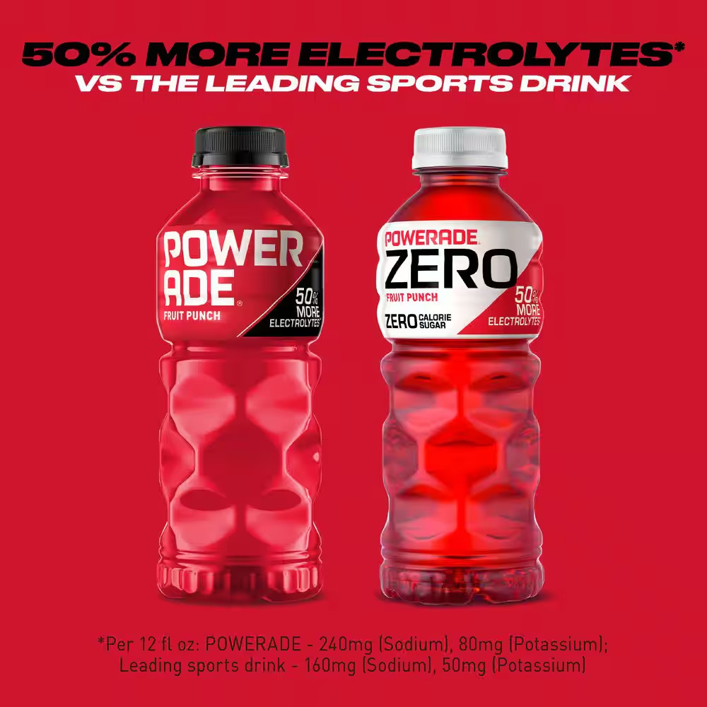 POWERADE Fruit Punch Bottles, 20 Fl. Oz., 8 Pack