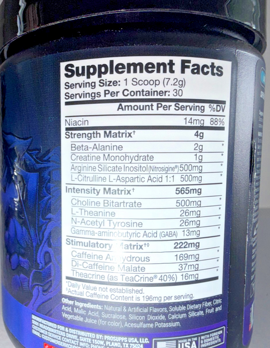 2 ProSupps Mr. Hyde Signature Pre-Workout Powder Blue Razz 14.7 oz
