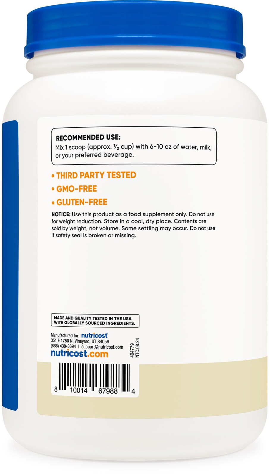 Nutricost Whey Protein Concentrate (Vanilla) 2LBS 2 Pound (Pack of 1)