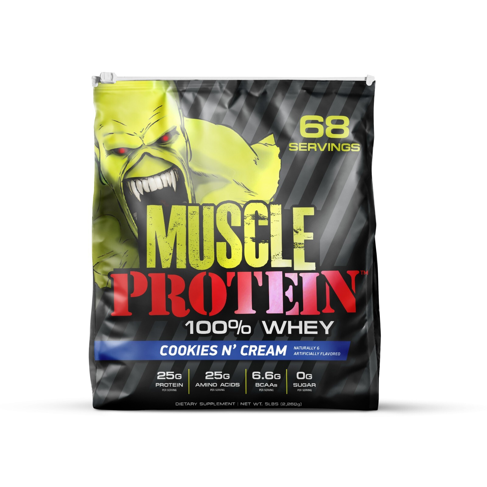 Muscle Whey Protein Powder Isolate, Gym, Bodybuilding Workout Supplement, 5LB