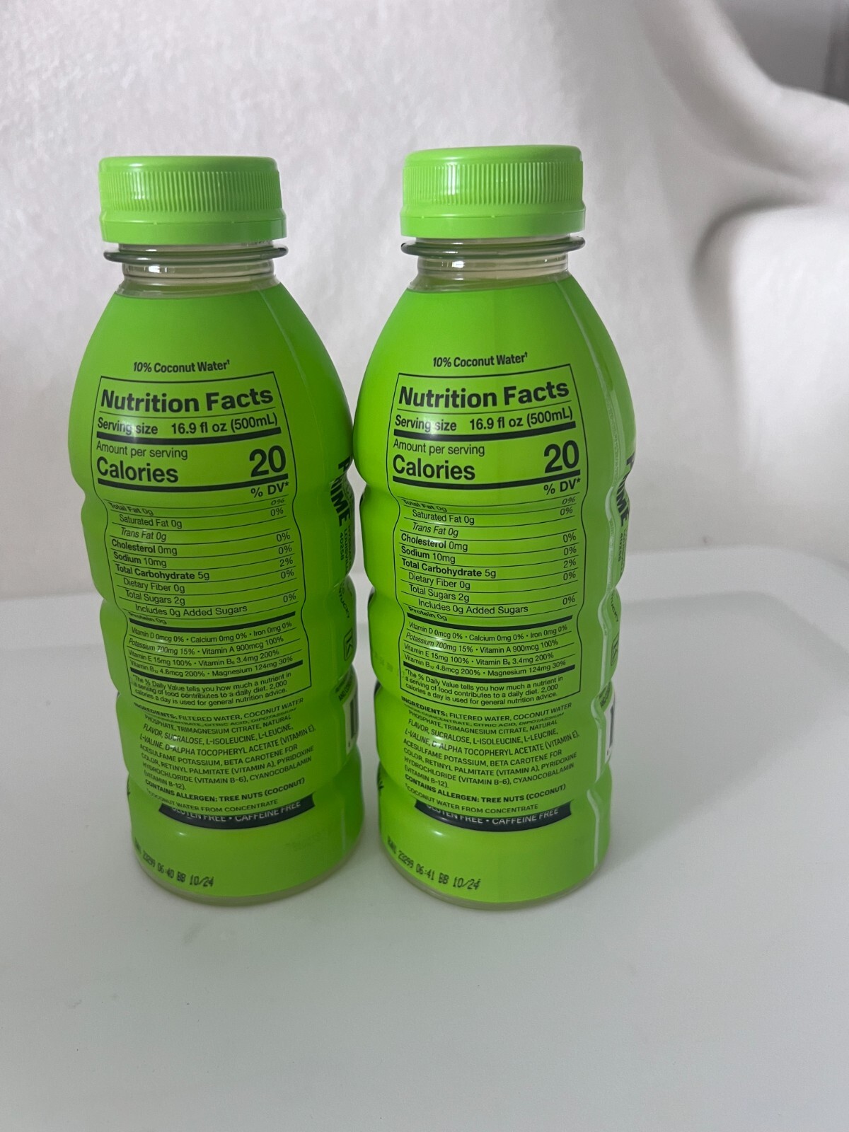 Prime Lemon Lime Hydration Drink Flavor 16.9 FL OZ Bottles Lot of 2