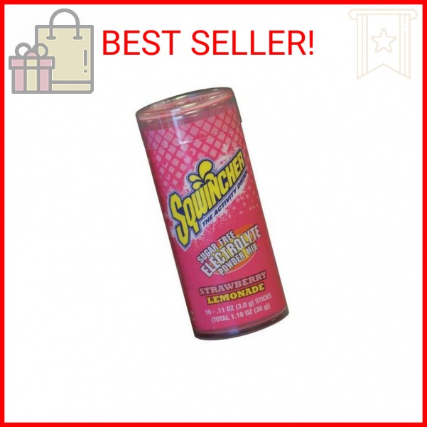 Sugar Free Sports Drink Mix Powder 0.11 oz, Strawberry-Lemonade, Pk10