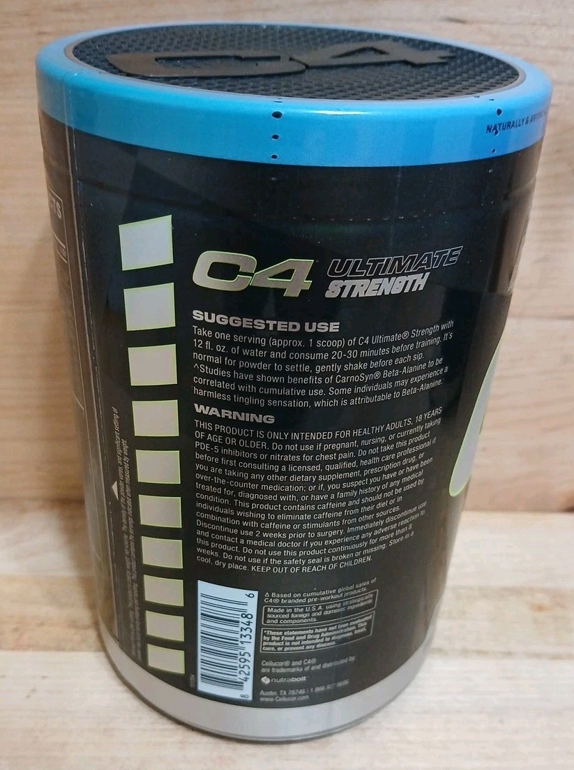 2CT C4 ULTIMATE STTENGTH Pre-Workout Frozen Bomsicle MUSCLE STRENGTH BOOST 1.2LB