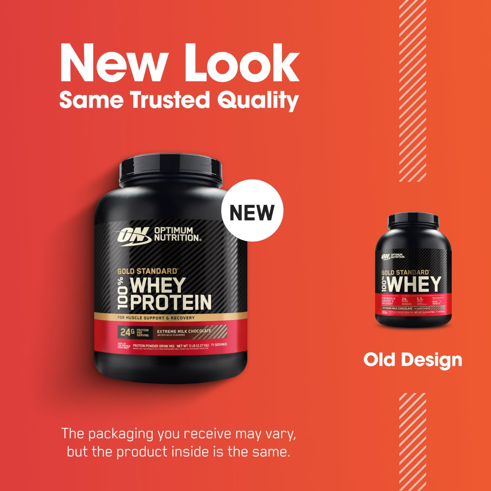 Optimum Nutrition Gold Standard 100% Whey Protein Powder, 24g Protein 5 LB