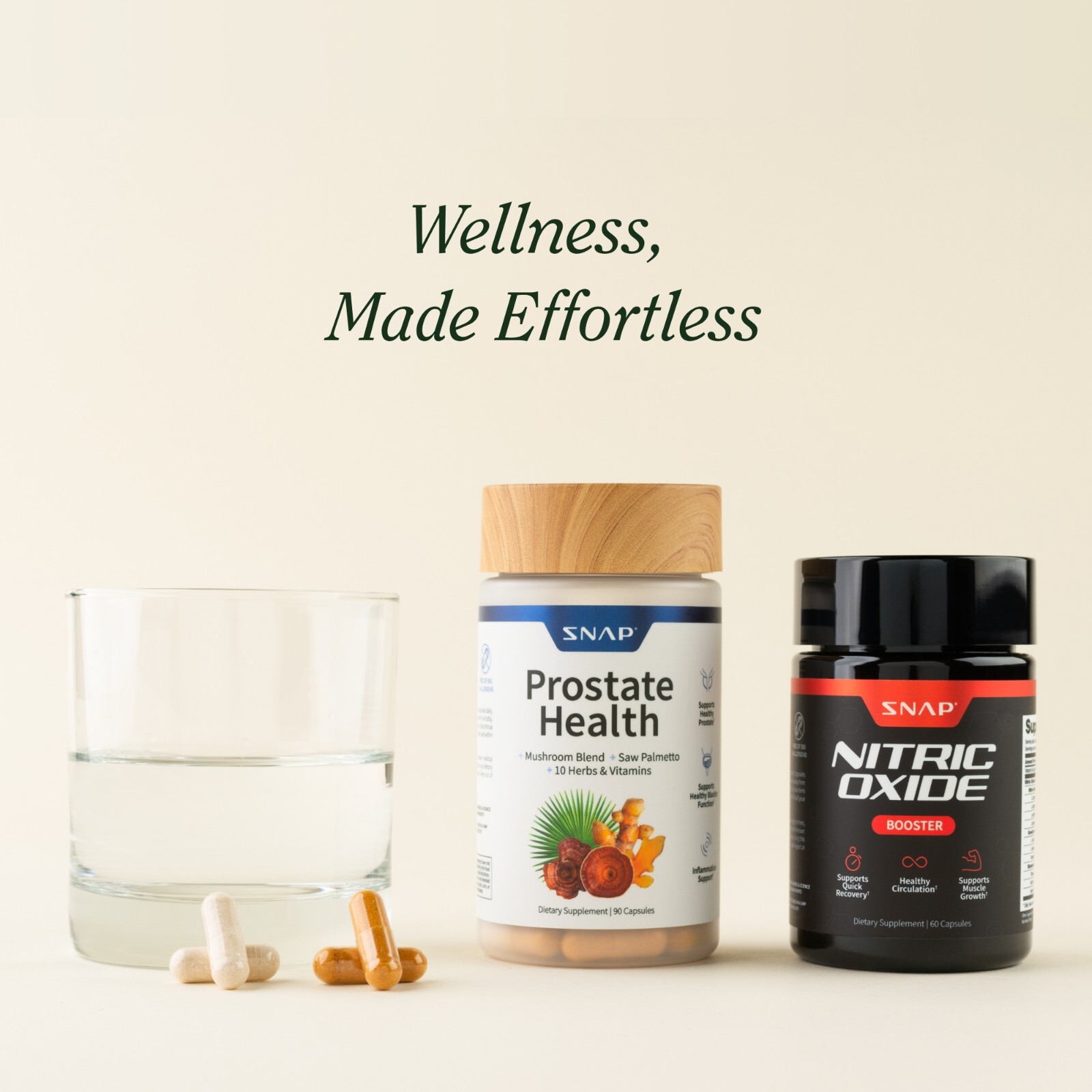 SNAP Prostate Wellness Nitric Oxide Booster Saw Palmetto L-Arginine/L-Citrulline