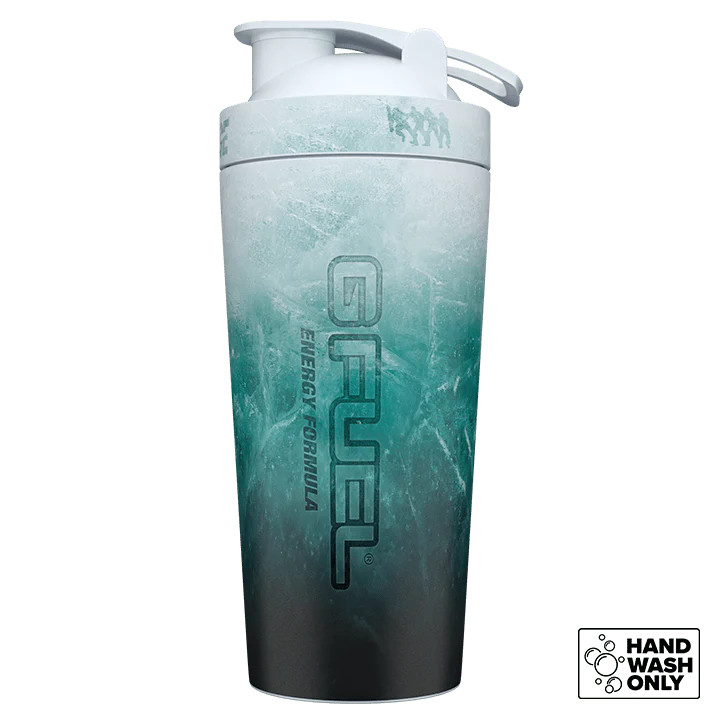 G Fuel Six Siege Black Ice Collector’s Box Tall Boy Metal Shaker Cup + Charm Tag