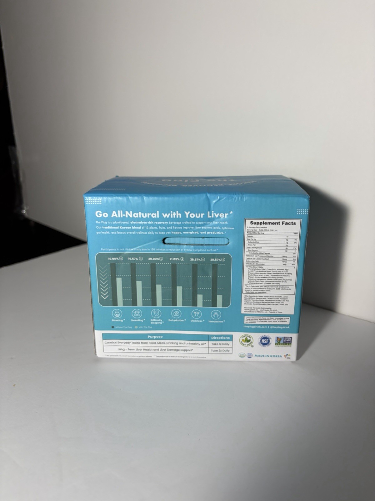 The Plug Electrolytes Powder Plant-Based Vegan Unflavored 20.4 oz Up to 1 Mo