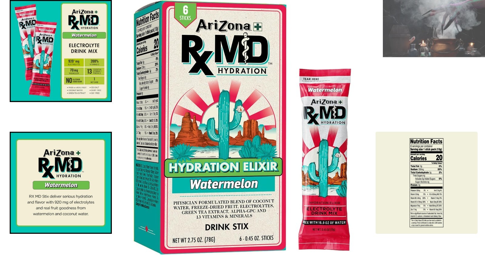 Electrolyte Replacement Powder – Watermelon Flavor, 6 Convenient 0.45 oz Sticks