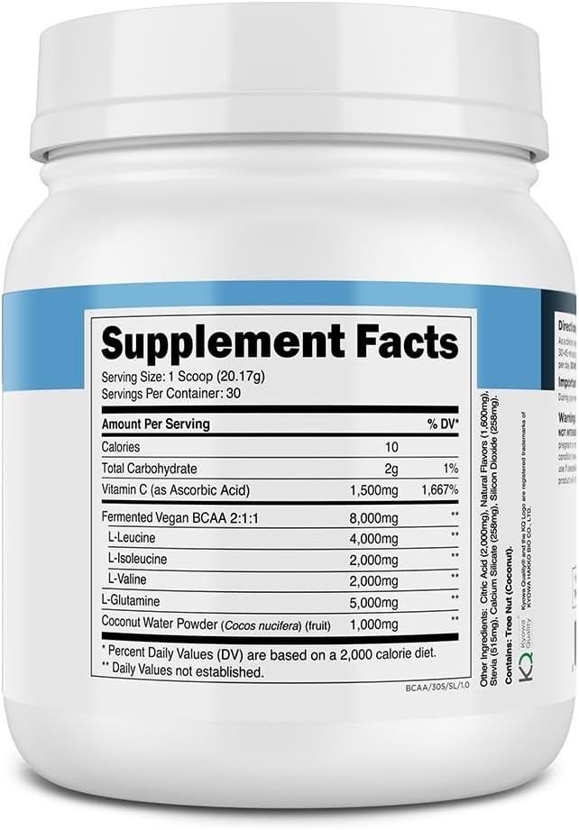 BCAA Glutamine Powder – 30 Servings of Strawberry Lemonade for Endurance