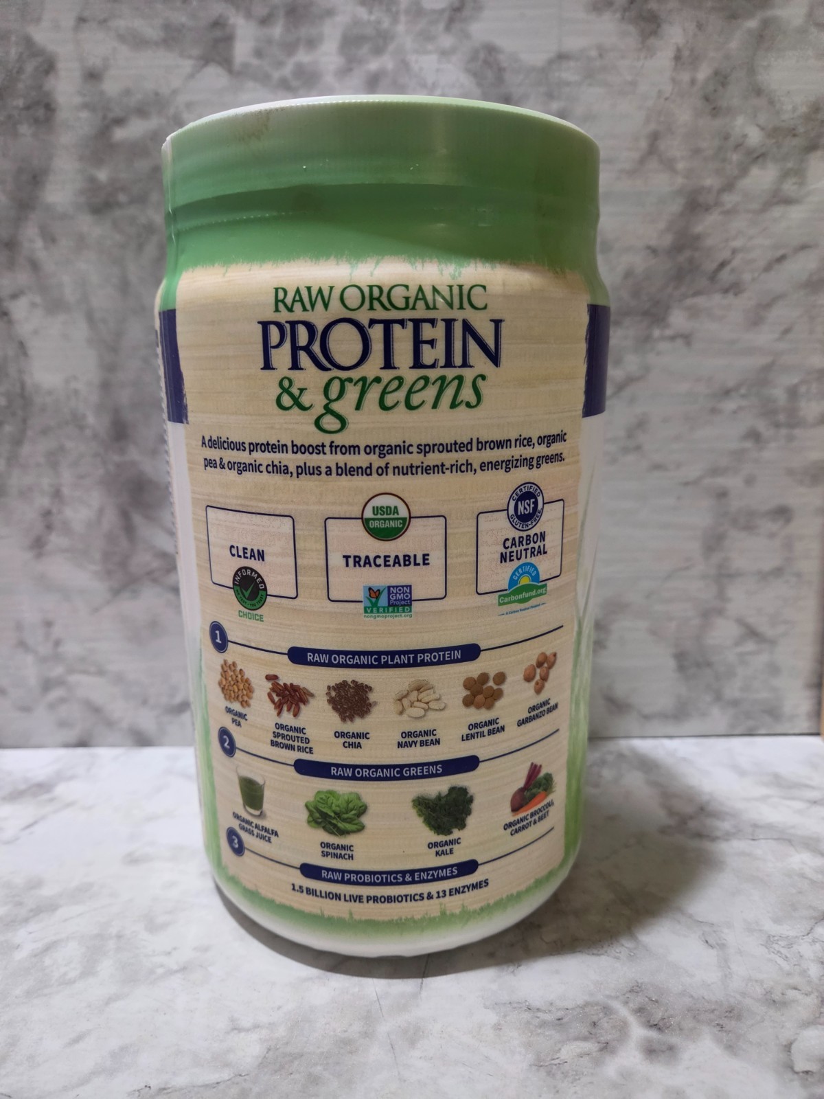 Garden of Life Raw Organic 20g Protein & Greens Vanilla 19.4 OZ 1/2027