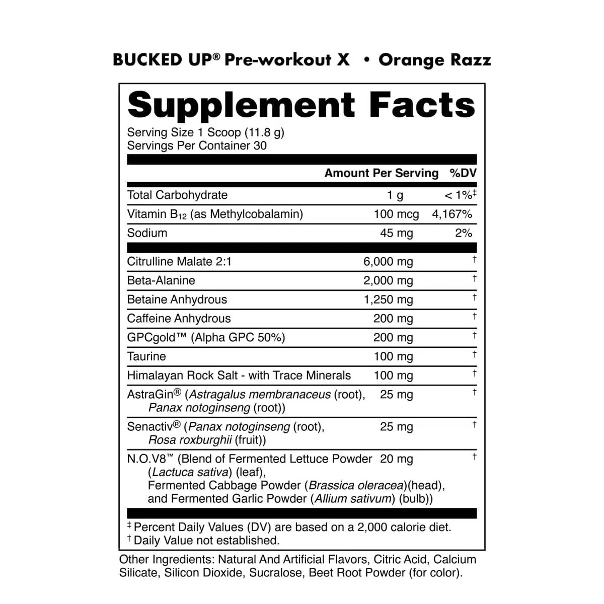 BUCKED UP PRE-WORKOUT X 10 YEAR ANNIVERSARY EDITION 30 Servings PUMP FOCUS