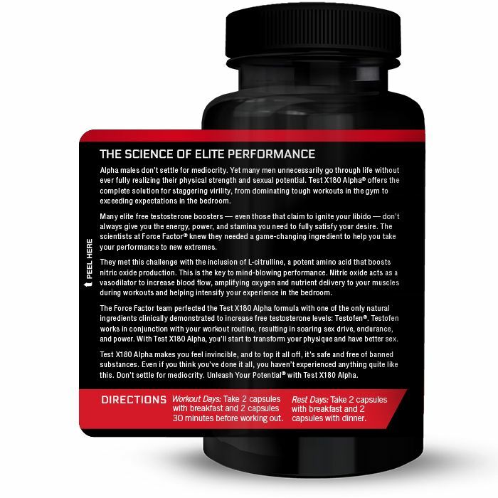 Force Factor Test X180 Alpha – Build Muscle, Increase Power, Strength & Stamina