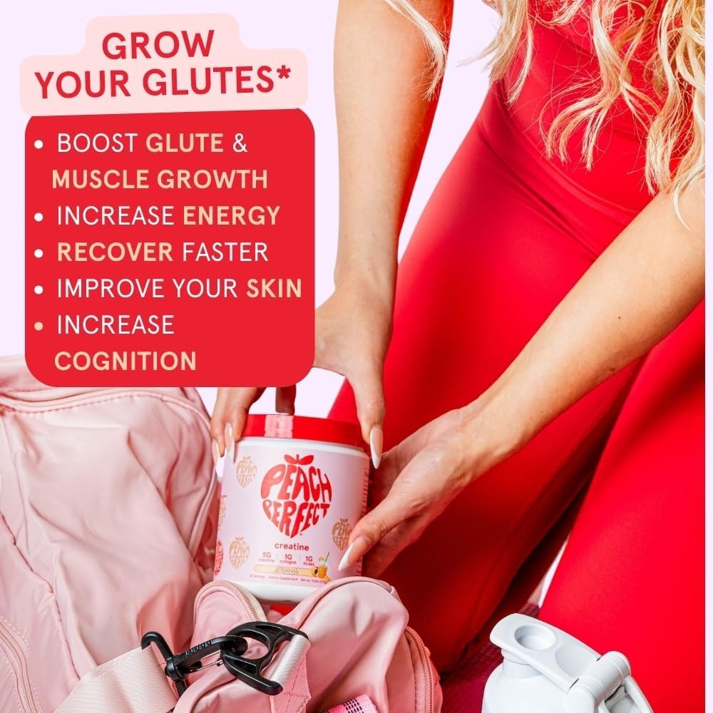 Peach Perfect Womens Creatine Powder Pink Lemonade 30 Servings