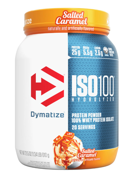 Dymatize ISO100 Hydrolyzed Whey Isolate, Salted Caramel, 20 Servings