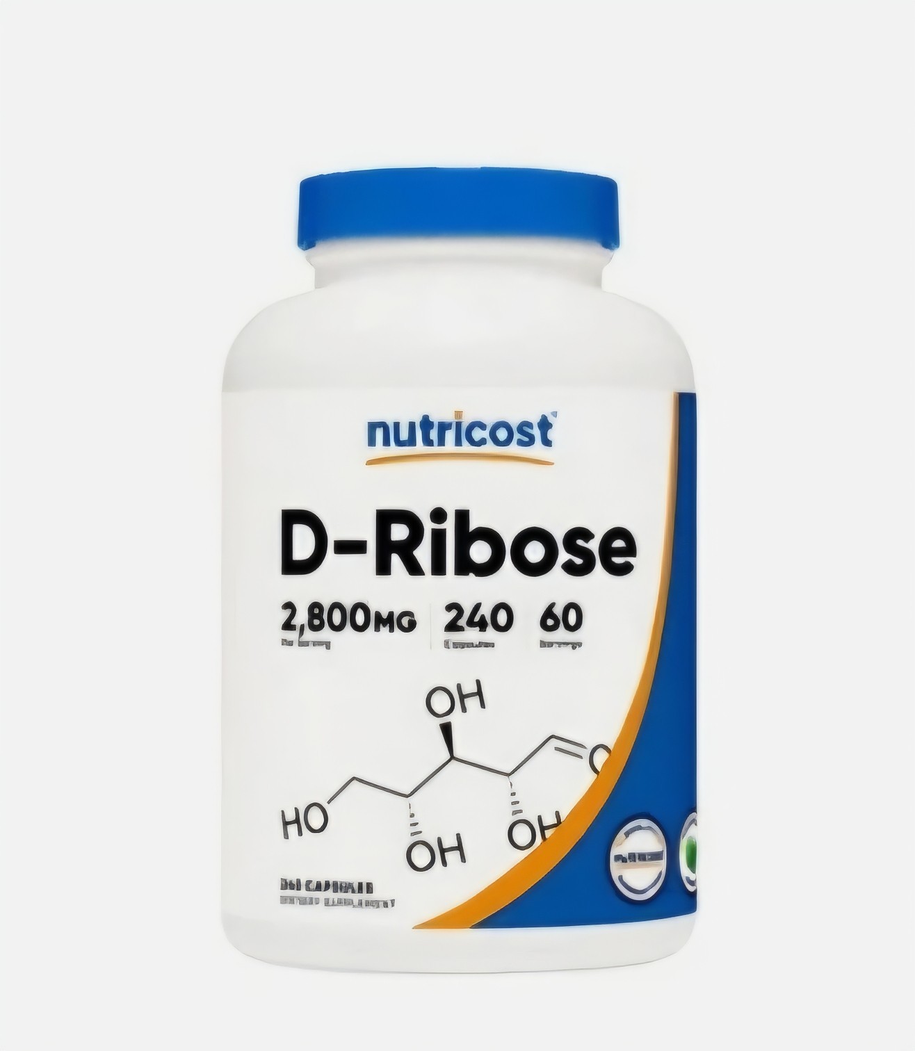240 Nutricost D-Ribose 2800mg Capsules, Non-GMO, Gluten Free, Vegetarian, 11/28