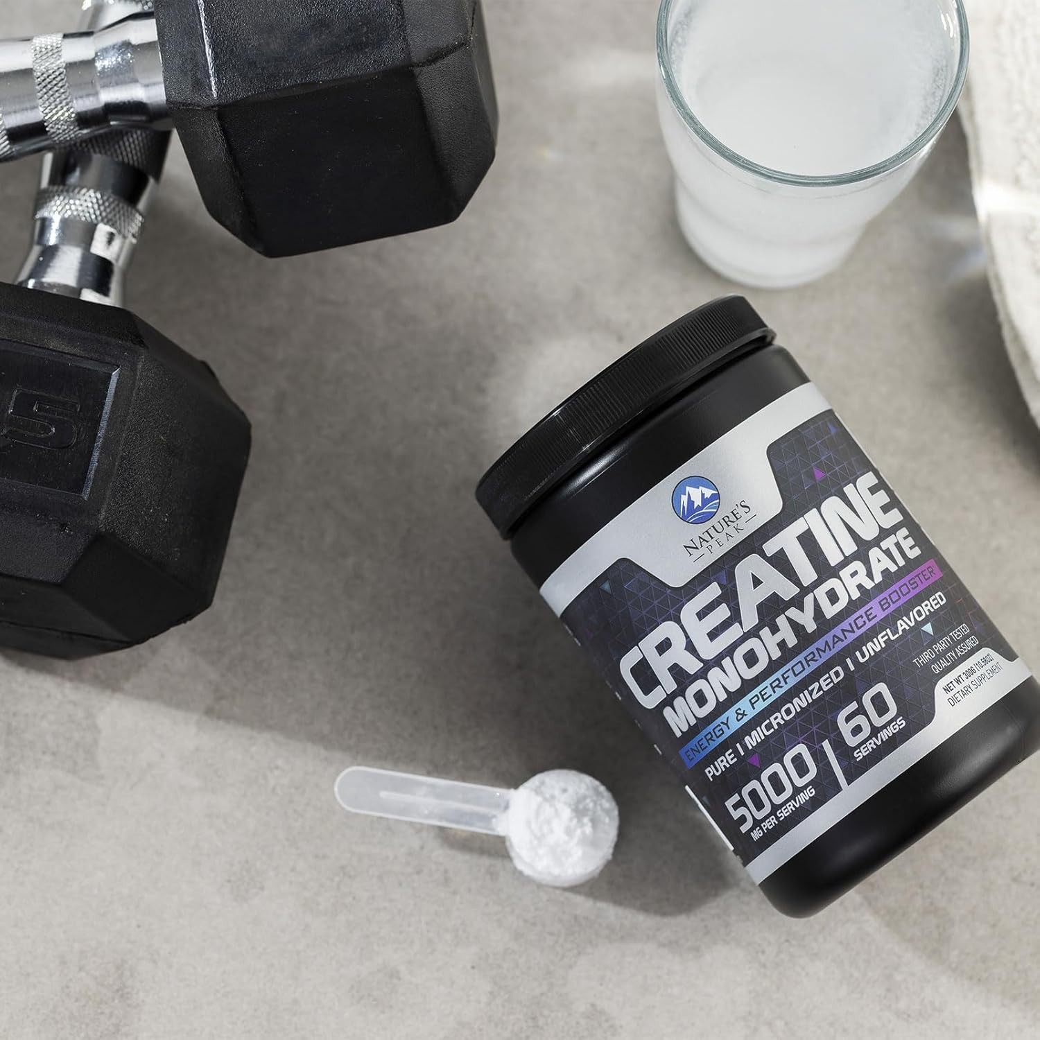 Creatine Monohydrate Micronized Powder 5000mg – Unflavored – Workout Supplement
