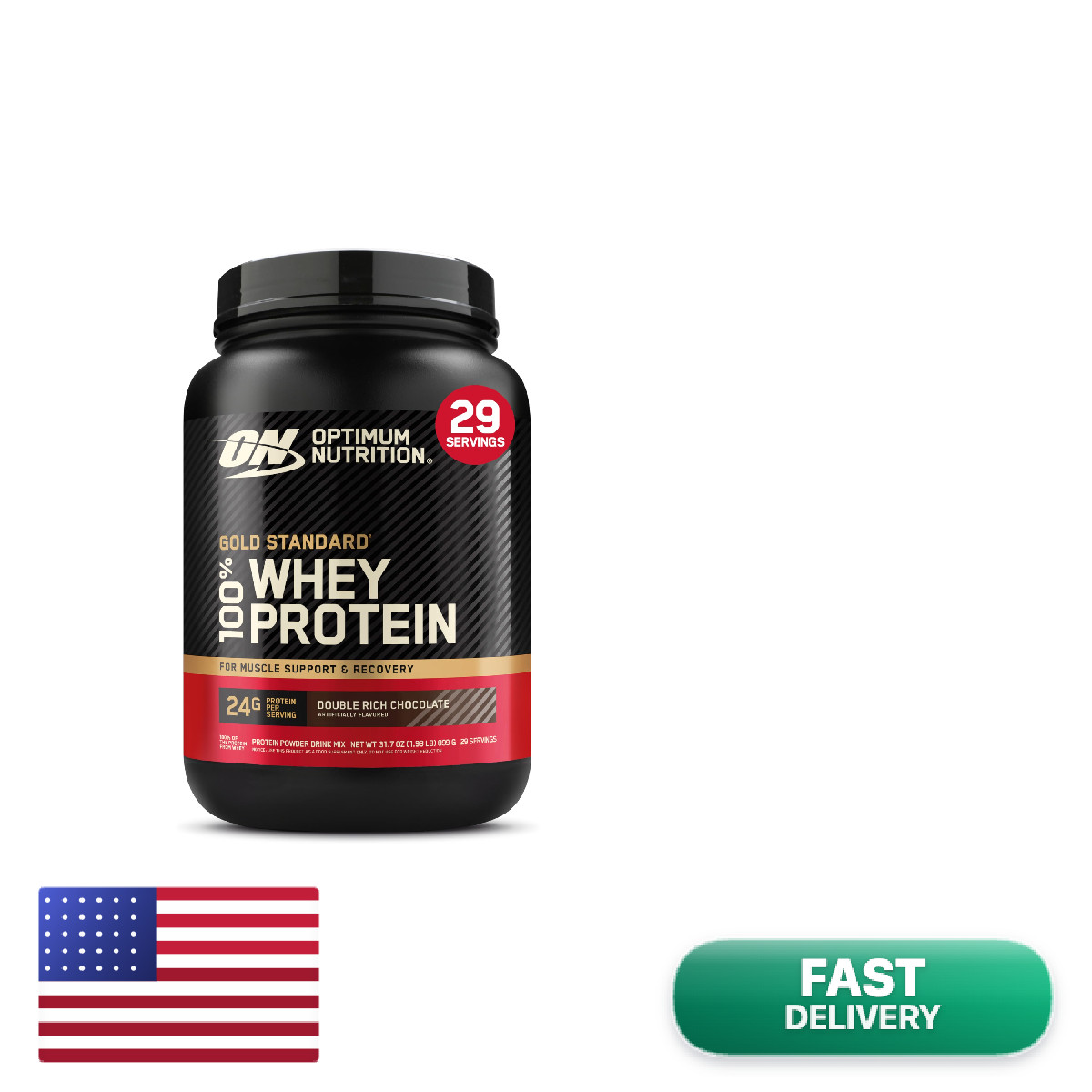 Optimum Nutrition Gold Standard 100 Protein Powder Double Rich Chocolate 1.98Lb