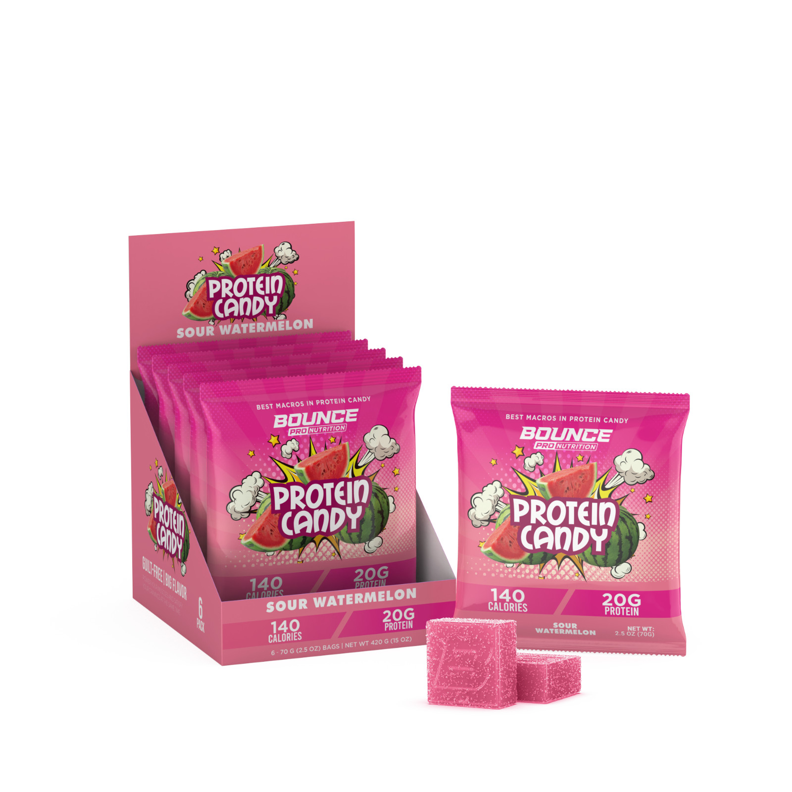 Protein Candy – 20G Per Bag – 140 Calories – Sour Watermelon
