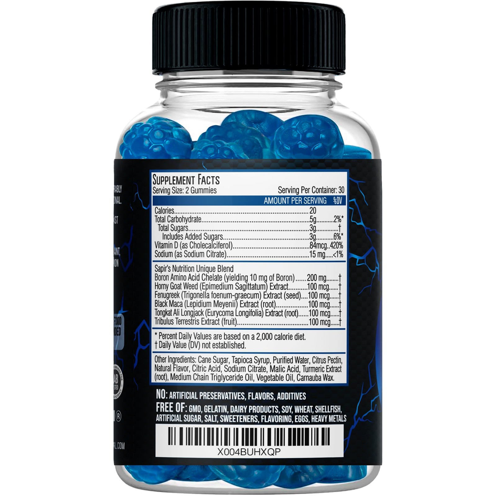 Testosterone Booster Gummies, Male Enhancing Supplement, 60 Count (Pack of 1)