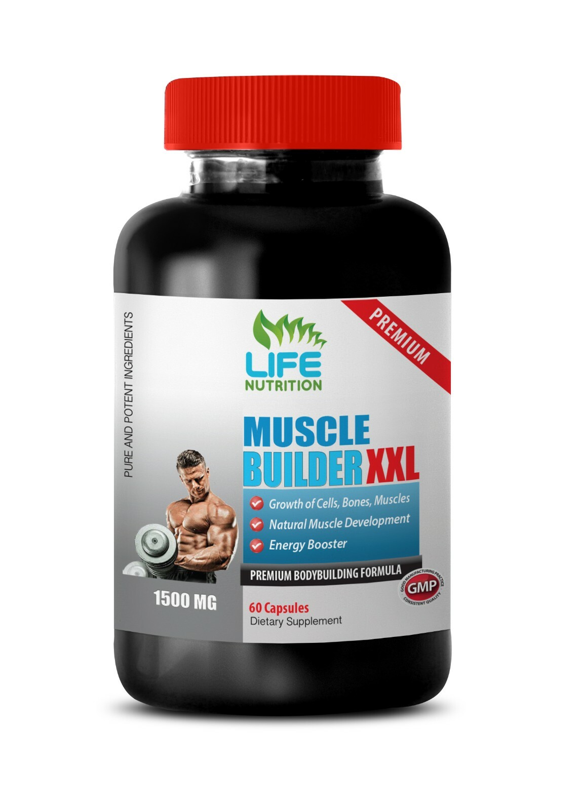 Powder Mass Gainer – MUSCLE BUILDER XXL – Weight Muscle 1 Bottle 60 Capsules