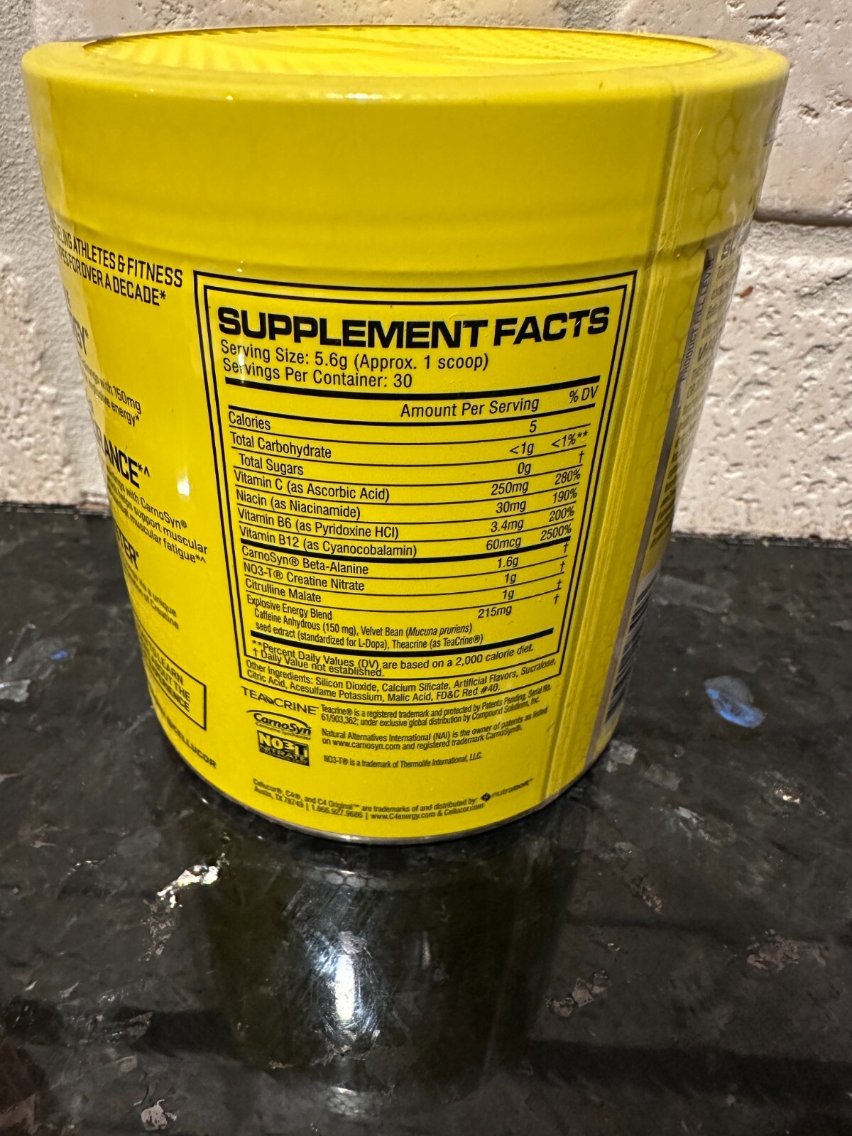New Cellucor C4 Original Pre Workout Gym Energy Watermelon 5.9 oz 30 Servings