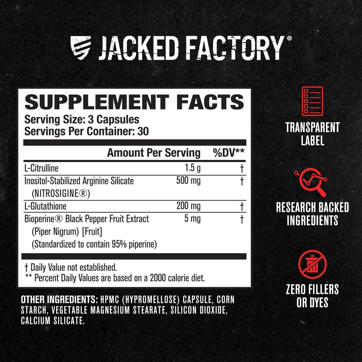 Jacked Factory N.O. XT Nitric Oxide 90 Count (Pack of 1), No Color