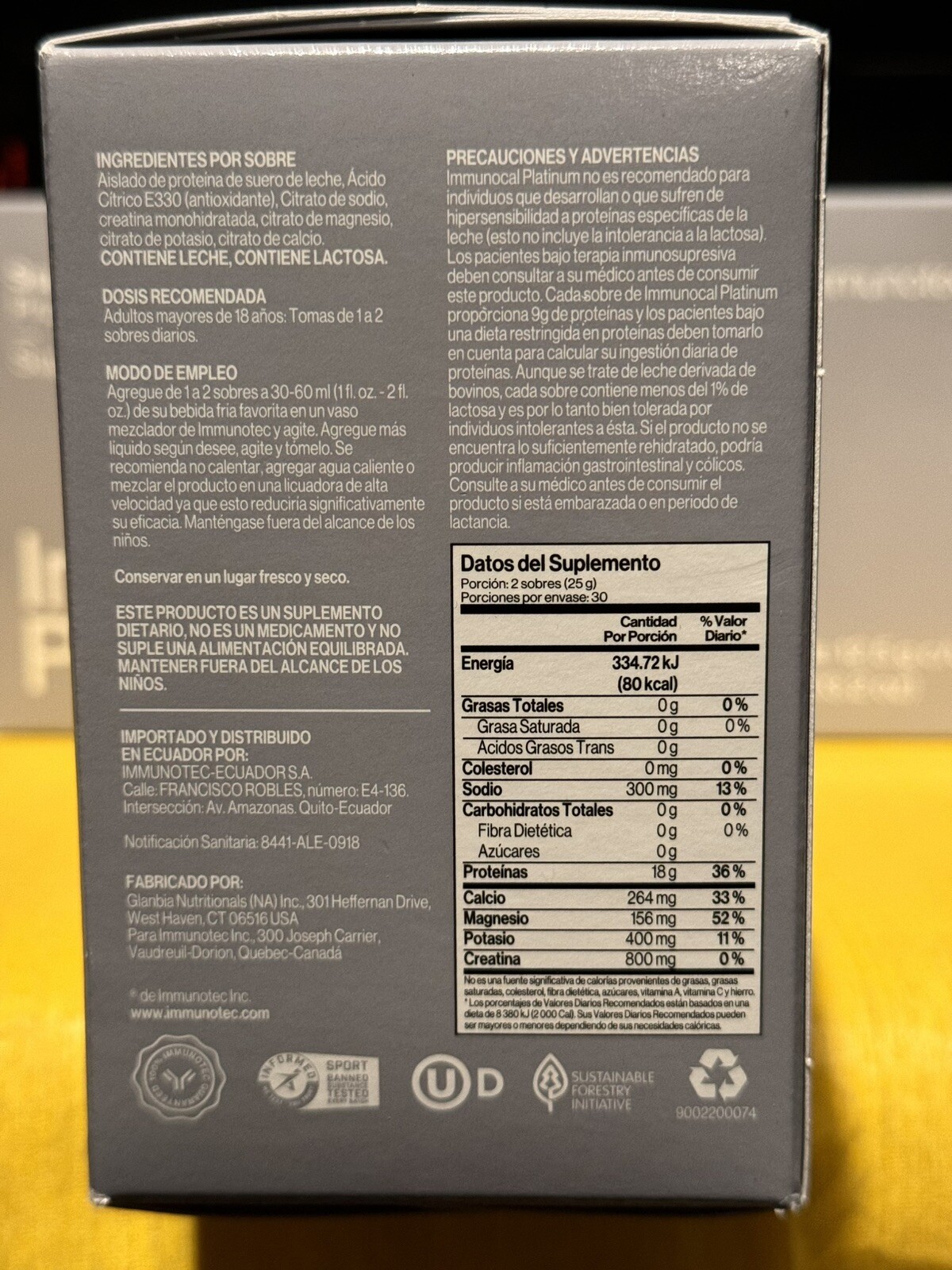 immunotec immunocal platinum 3 Boxes