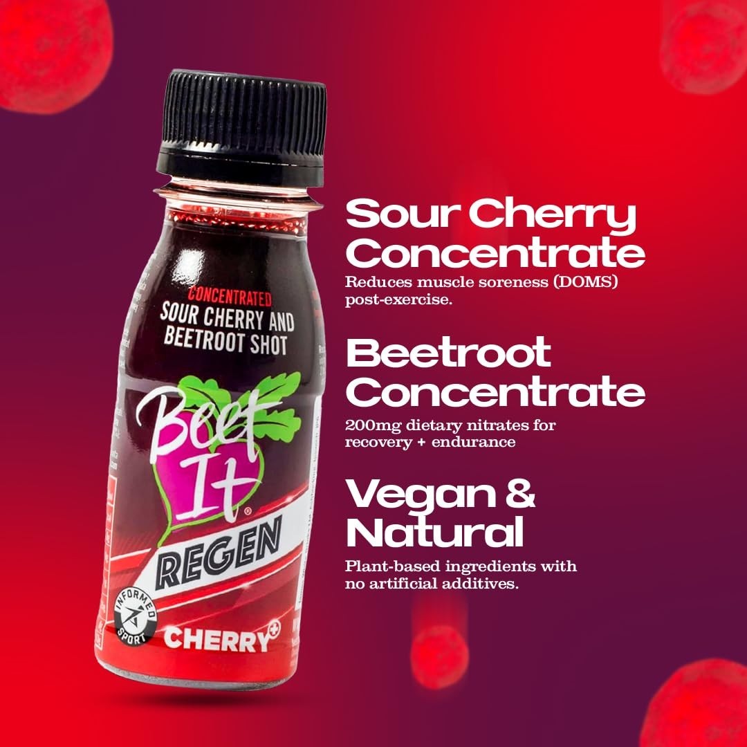 15x Beet It Regen Cherry+ Energy Shots 70ml Beet Juice & Tart Cherry Juice