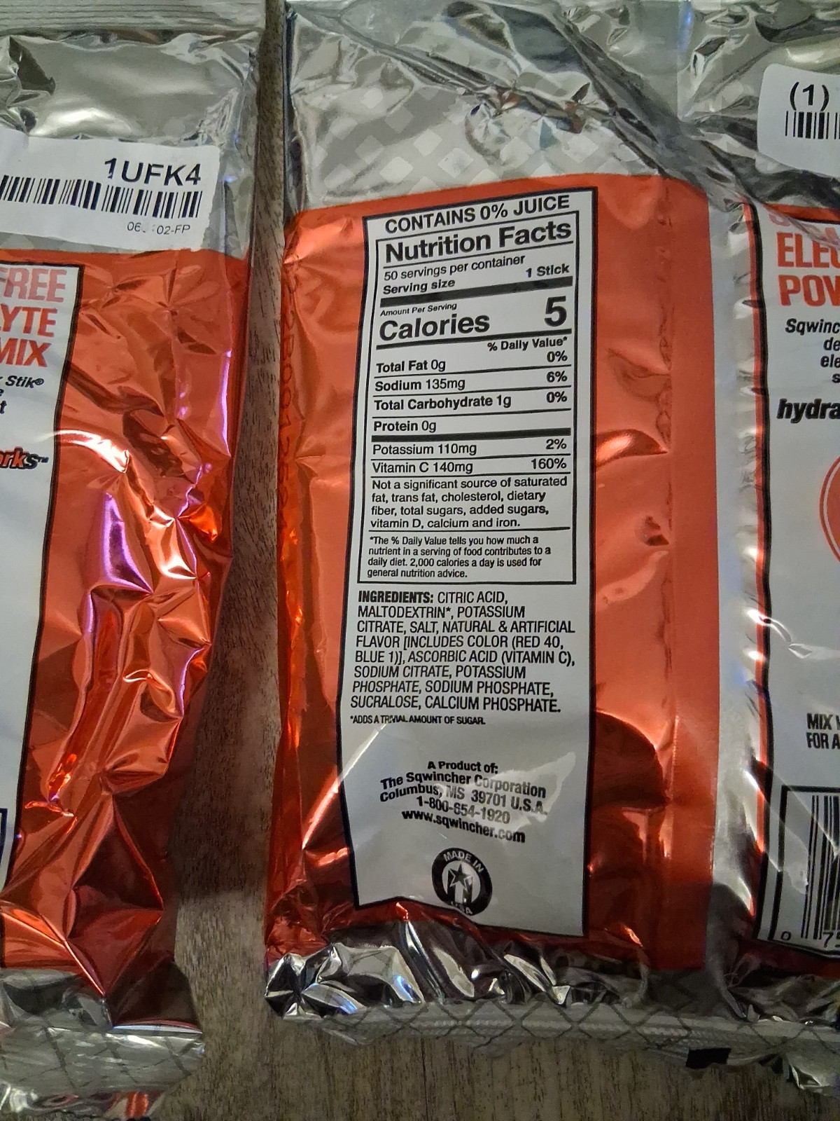 Lot Of 2 Sqwincher ZERO Qwik Stik – Fruit Punch Sugar Free 50 =100 Pack New