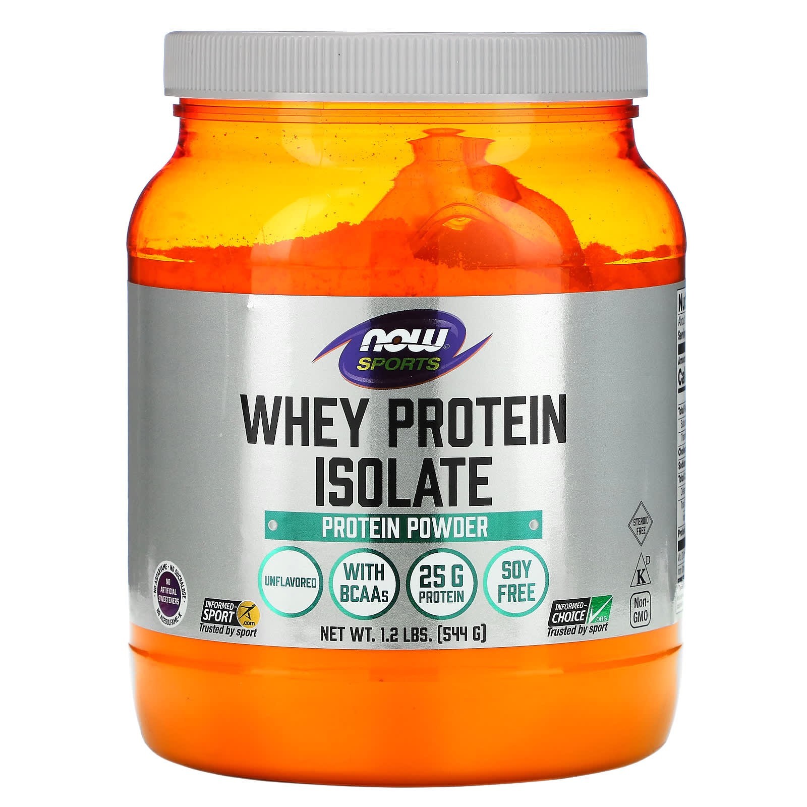 NOW Foods Whey Protein Isolate (Unflavored) 1.2 lb New Sealed