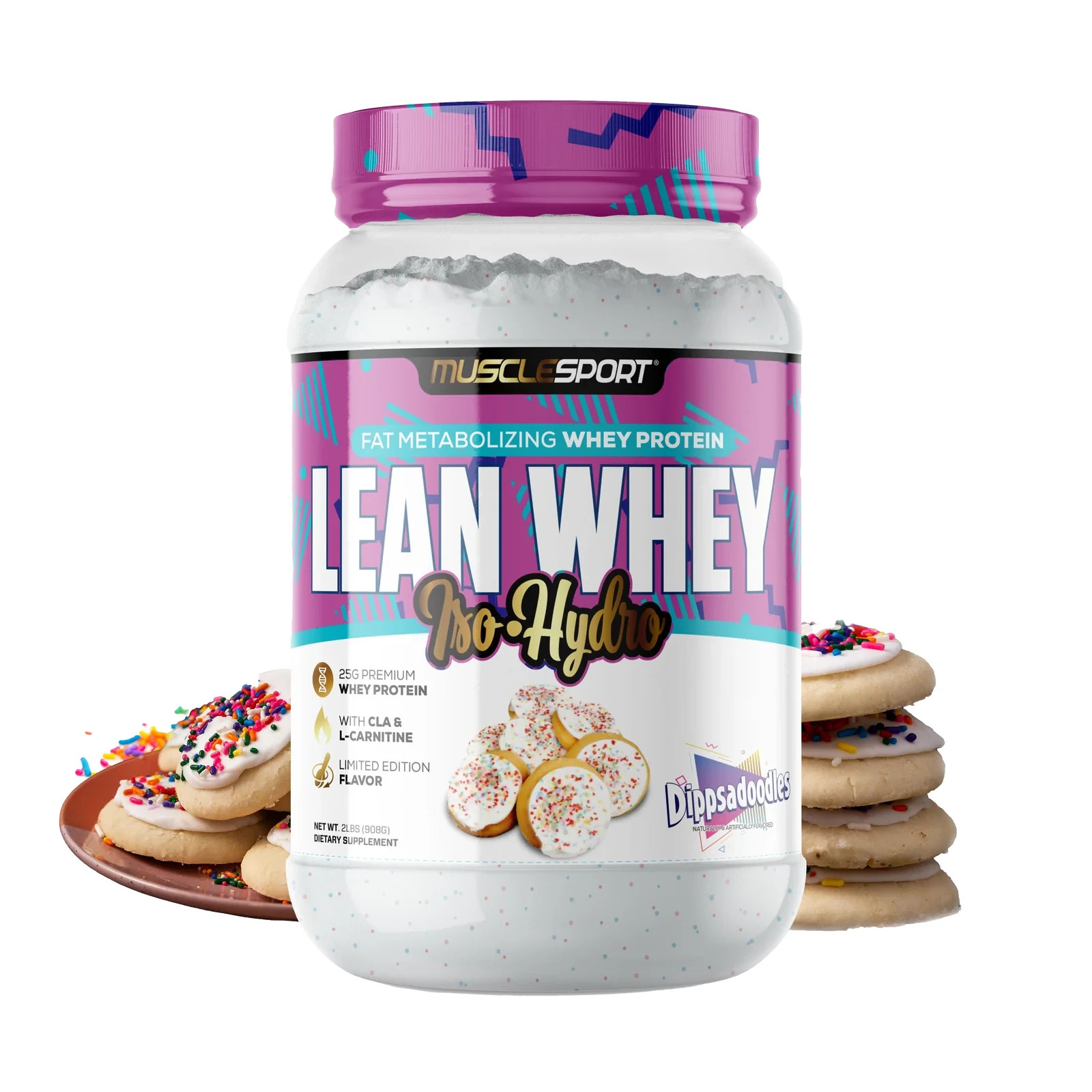 Musclesport Lean Whey Iso-Hydro Protein Powder – Whey Protein Isolate – 2lbs