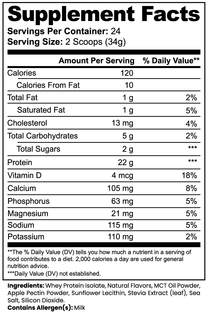Advanced 100% Whey Protein Isolate (Vanilla)