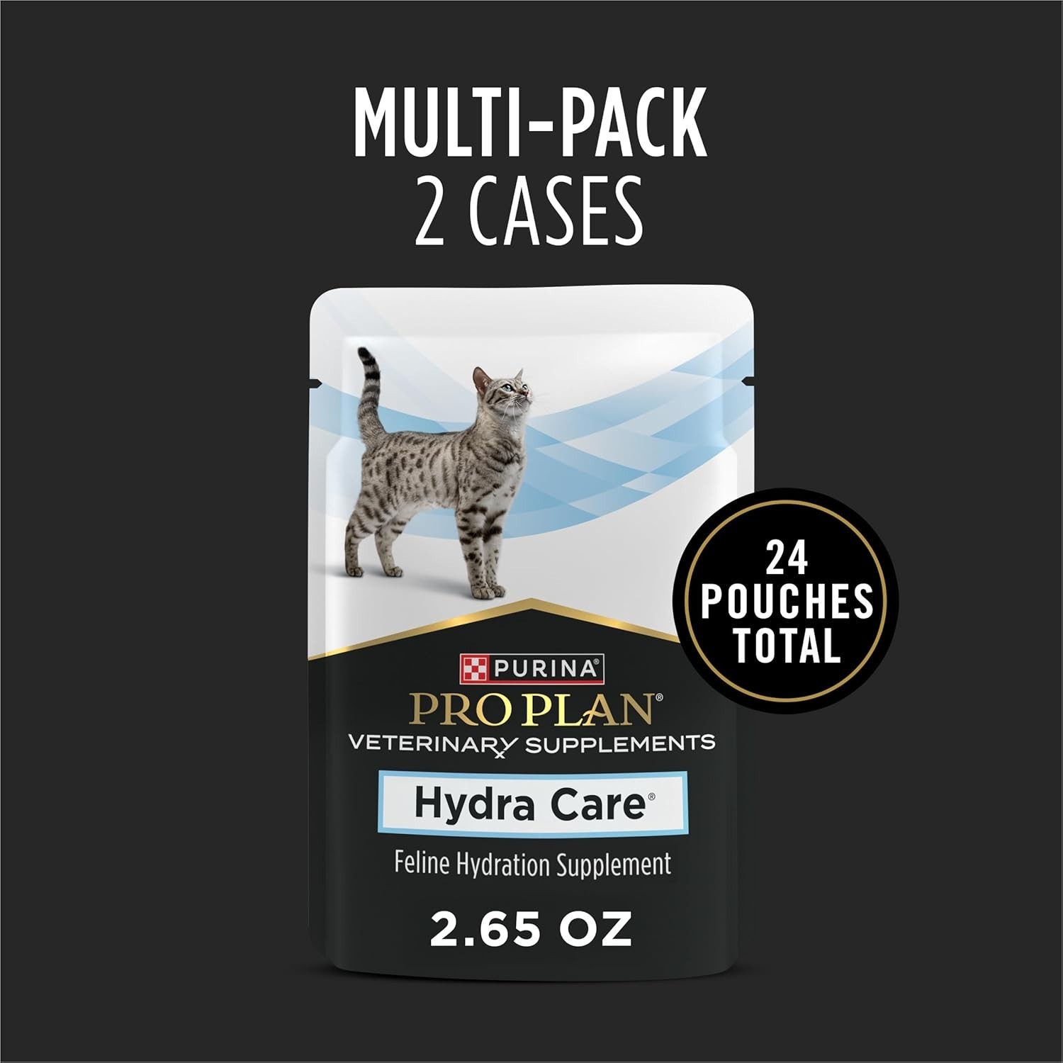Hydration Cat Supplements – 24 Pouches of Pro Plan Veterinary Hydra Care 2.65 oz