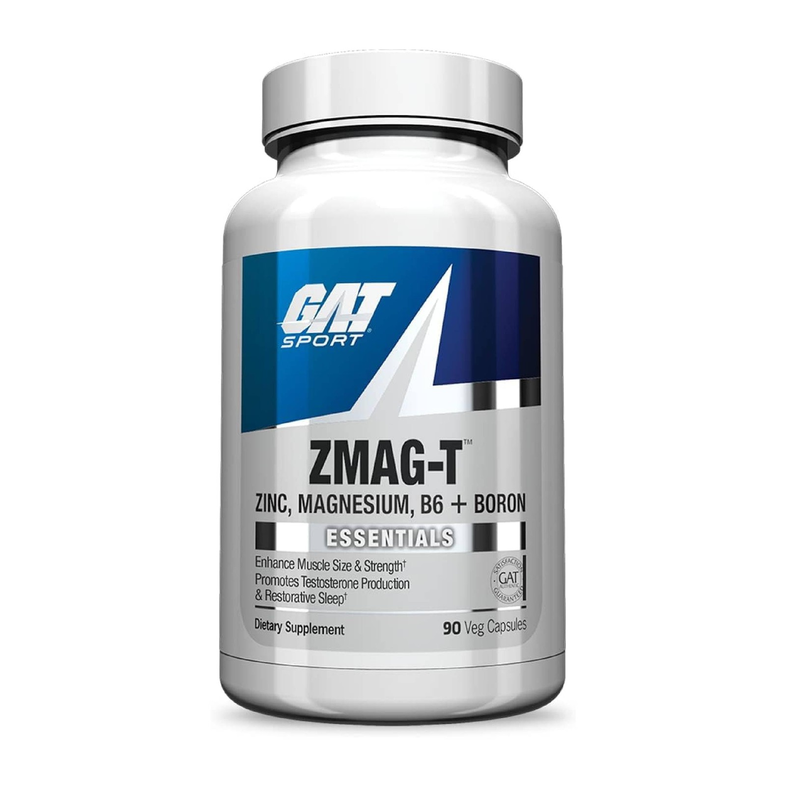 GAT Sport Essentials ZMAG-T Zinc, Magnesium, B6 + 90 Count (Pack of 1), Red