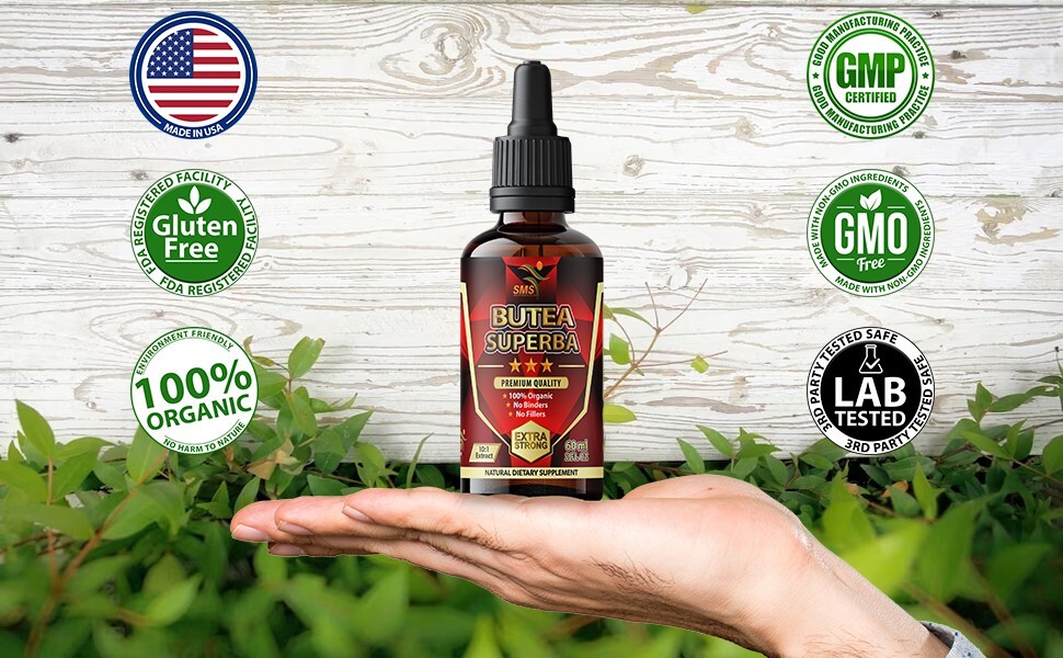 Butea Superba Tincture Herbal Drops Men’s Dietary Supplement 2 Fl Oz By SMS